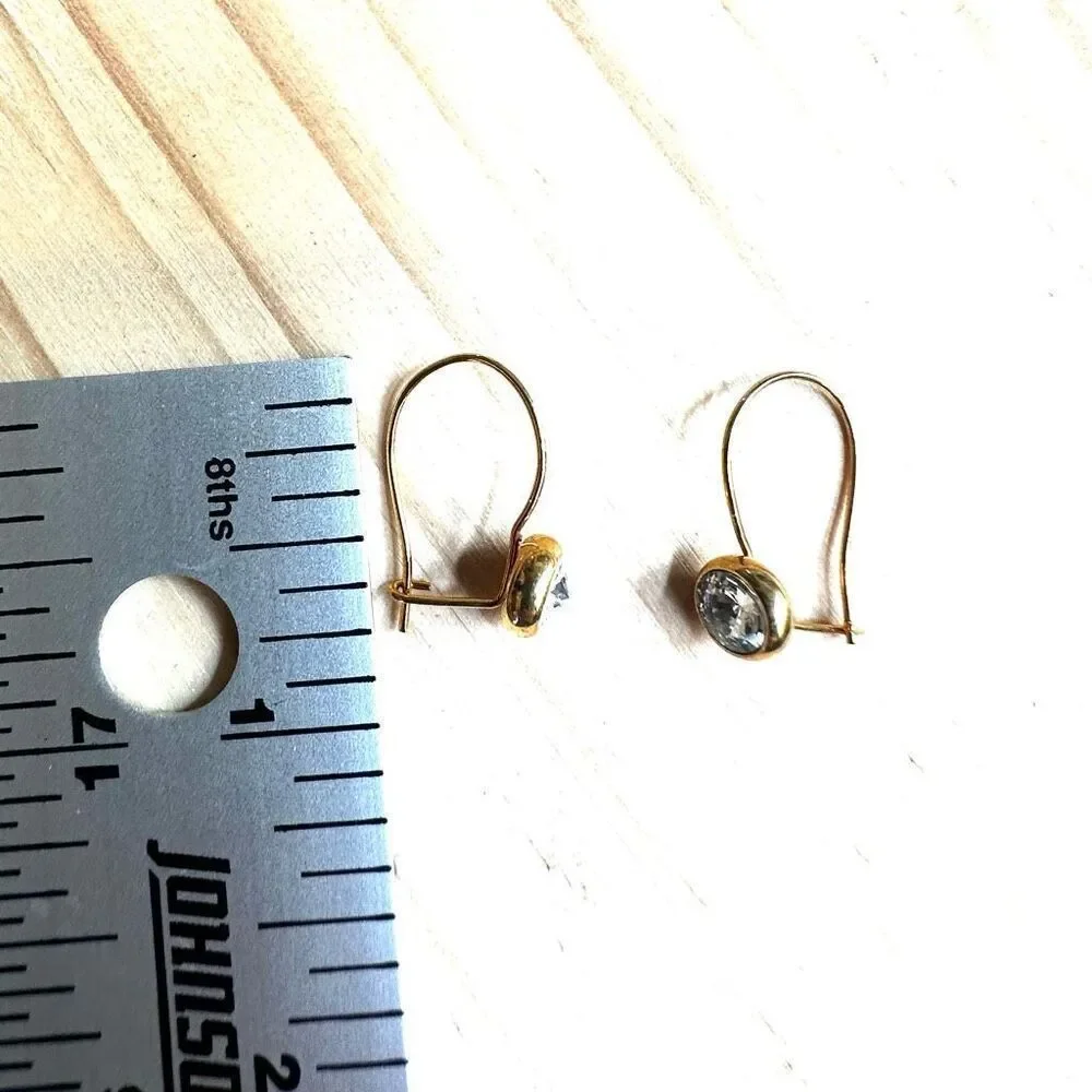 Gold-Tone Crystal Drop Earrings